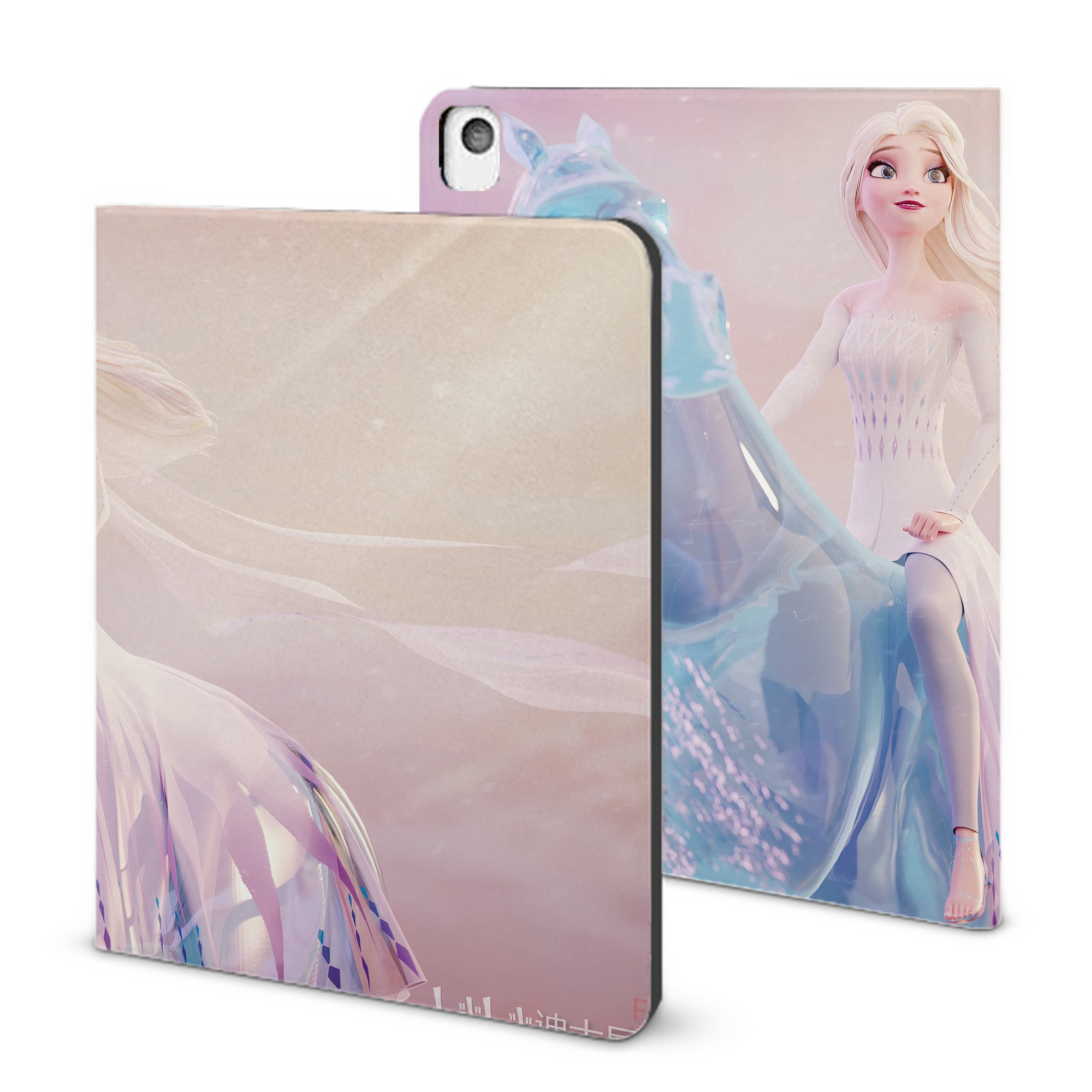 （画像用） アナと雪の女王 アンナ エルサ Frozen Anna Elsa IPadケース ペンホルダー付き ブックスタイルデザイン